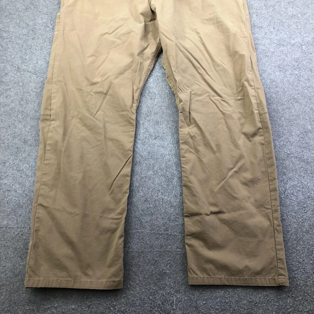 Kuhl Pants Mens 42x30 Beige Canvas Khakis Relaxed Straight Workwear Pockets - Picture 2 of 10